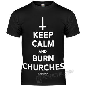 AMENOMEN KEEP CALM AND BURN CHURCHES Čierna