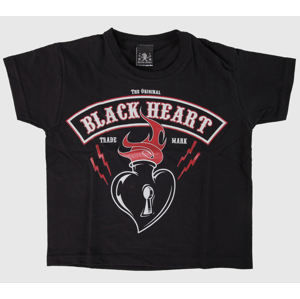 tričko street BLACK HEART Flames Čierna