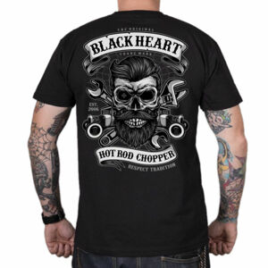 tričko BLACK HEART RESPECT TRADITION Čierna