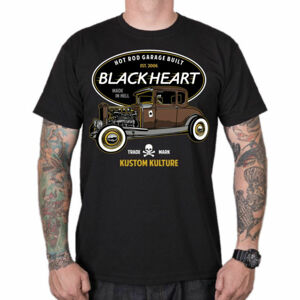 tričko BLACK HEART HOT ROD TRADICIONAL Čierna