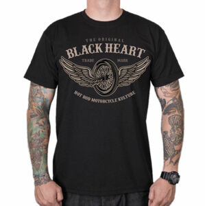 tričko BLACK HEART WINGS Čierna