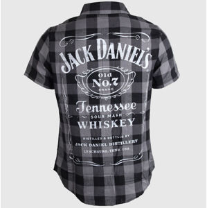 košele pánska Jack Daniels - Checks - Black/Grey - TS633014JDS