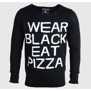 sveter (unisex) Pizza - Black
