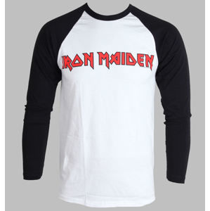 Tričko metal ROCK OFF Iron Maiden Logo Čierna biela