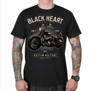tričko BLACK HEART MOTORCYCLE Čierna