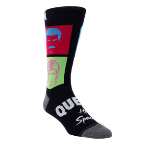 ponožky QUEEN - SILHOUETTE MULTI COLOR PORTRAITS - BLACK - PERRI´S SOCKS - QUC101-001