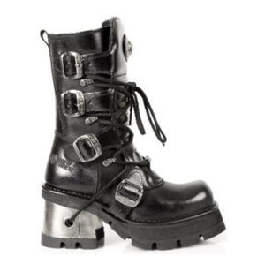 topánky kožené dámske - Itali Negro - NEW ROCK - M.373-S33 41