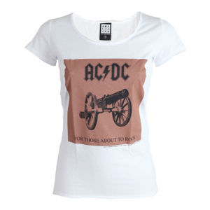 Tričko metal AMPLIFIED AC-DC About To Rock biela L