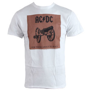 Tričko metal AMPLIFIED AC-DC About To Rock biela XXL