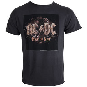 Tričko metal AMPLIFIED AC-DC Rock Or Bust Čierna sivá M