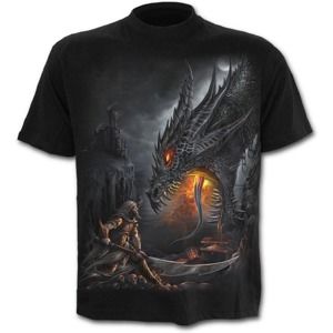 tričko SPIRAL Dragon Slayer Čierna