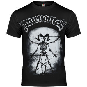 tričko hardcore AMENOMEN Skeleton Da Vinci Čierna