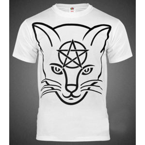 tričko hardcore AMENOMEN Head Cat biela XL