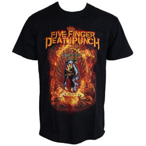 Tričko metal ROCK OFF Five Finger Death Punch Burn In Sin Čierna XL