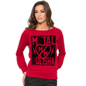 mikina bez kapucňa dámske - Rock It - METAL MULISHA - RED