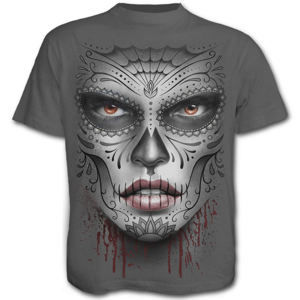 tričko SPIRAL Death Mask sivá L