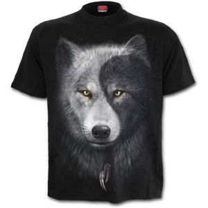 tričko SPIRAL Wolf Chi Čierna