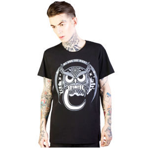 tričko hardcore DISTURBIA Owl Čierna