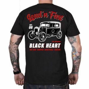 tričko BLACK HEART HOT ROD A Čierna