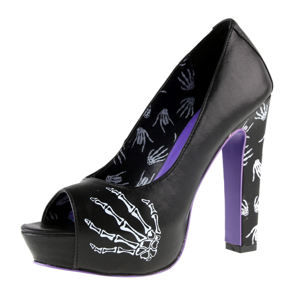 topánky na podpätku BANNED Blk/Purple Čierna biela
