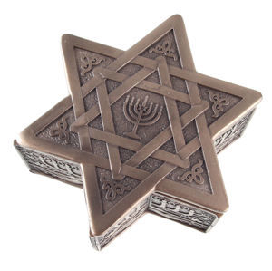 krabička (dekorácia) Star of David & Menorah - G1522D5