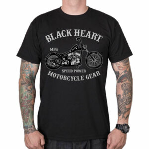 tričko BLACK HEART CHOPPER Čierna