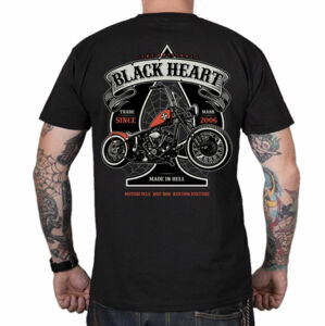 tričko BLACK HEART ORANGE CHOPPER Čierna