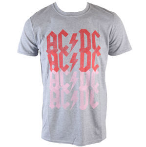 Tričko metal ROCK OFF AC-DC Logo Fade sivá XXL