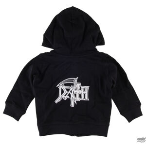 mikina s kapucňou Metal-Kids Death Logo Čierna