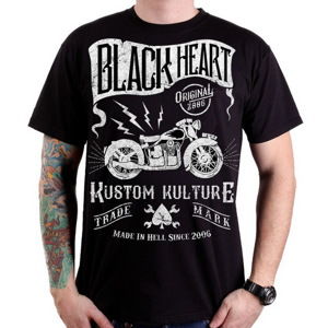 tričko street BLACK HEART Vintage Bike Čierna XXL