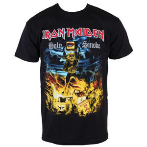Tričko metal ROCK OFF Iron Maiden Holy Smoke Čierna