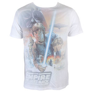 tričko filmové INDIEGO Star Wars Luke Skywalker Sublimation sivá biela