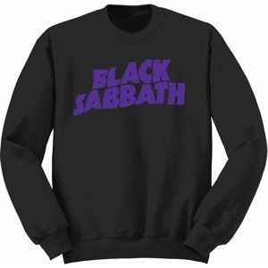 mikina bez kapucňa ROCK OFF Black Sabbath Wavy Logo Čierna 5-6