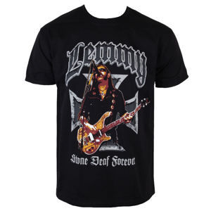 Tričko metal ROCK OFF Motörhead Lemmy Iron Cross SDF Čierna viacfarebná L