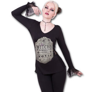 tričko SPIRAL Witchy Familiar Čierna XL