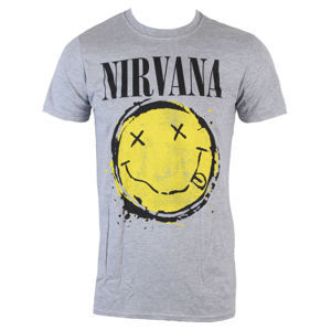 Tričko metal PLASTIC HEAD Nirvana Happy Face Splat sivá