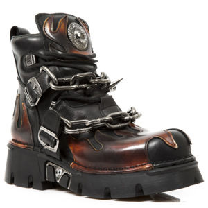 topánky kožené dámske - Itali Negro - NEW ROCK - M.1490-C1 44