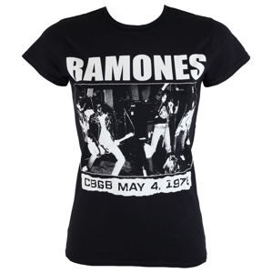tričko metal ROCK OFF Ramones CBGBS 1978 Čierna L