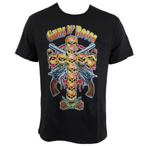 Tričko metal AMPLIFIED Guns N' Roses Skull Cross Čierna XL