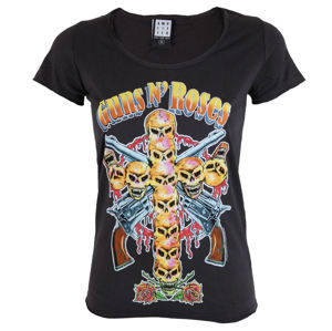 Tričko metal AMPLIFIED Guns N' Roses Skull Cross Čierna XL