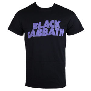 Tričko metal ROCK OFF Black Sabbath Wavy Logo Čierna L