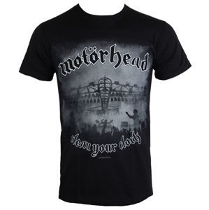 Tričko metal ROCK OFF Motörhead Clean Your Clock B&W Čierna viacfarebná M