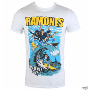 Tričko metal ROCK OFF Ramones Rockaway Beach Čierna biela