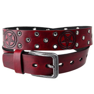 opasok s kovom Leather & Steel Fashion Red Ring 120