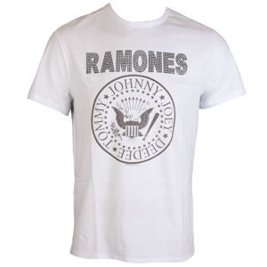 Tričko metal AMPLIFIED Ramones LOGO Čierna biela M
