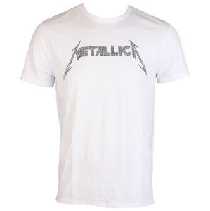 Tričko metal AMPLIFIED Metallica BLACK LOGO DIAMANTE Čierna biela viacfarebná S