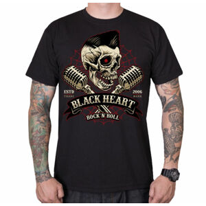 tričko pánske BLACK HEART - ELWIS - BLACK - 9514