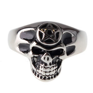 prsteň ETNOX - Pentagram Skull - SR1146 62