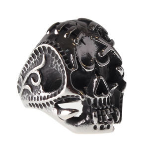 prsteň ETNOX - Skull - SR1404 65