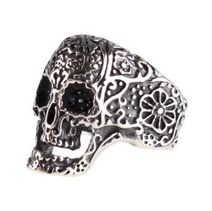 prsteň ETNOX - Ornament Skull - SR1160 56
